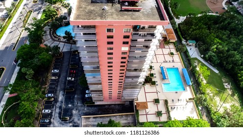 High Rise Florida Condo Building From Above.  