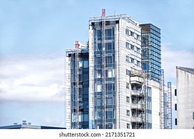 High Rise Residential Building Of Flats With Cladding Being Replaced With Fire Resistant Materials