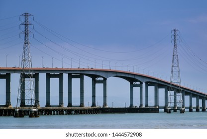 High Rise Section Of The San Mateo–Hayward Bridge - Bay Area, California