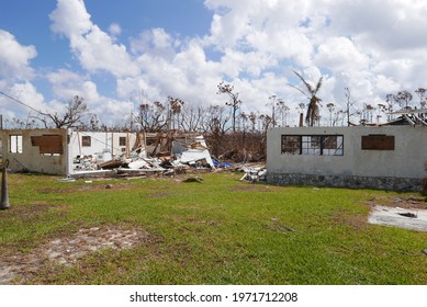 High Rock, Bahamas - September 10 2019 : Devastated Community In Bahamas After Hurricane Dorian Catastrophe