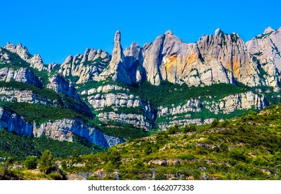 High rocks of Alpine mountains