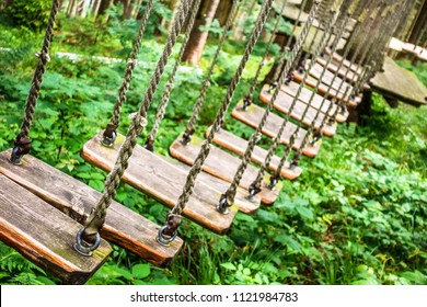 High Ropes Course At A Forest