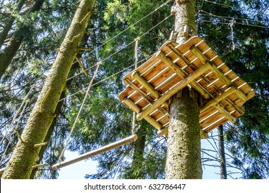 High Ropes Course At A Forest