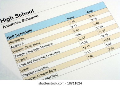 High School Class Schedule