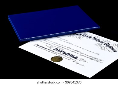 High School Diploma With Leather Cover