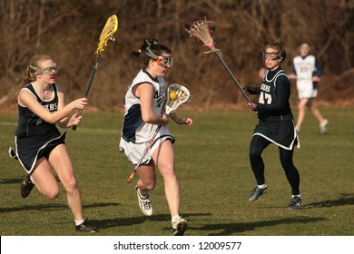 High School Girls Lacrosse. Editorial Use