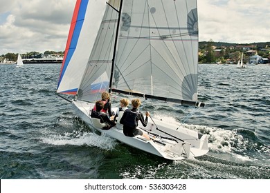 High School Sailing Championships at Belmont, Lake Macquarie, New South Wales, Australia.



