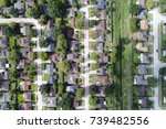 High sky view of resident, home in North West area of Houston, Texas.