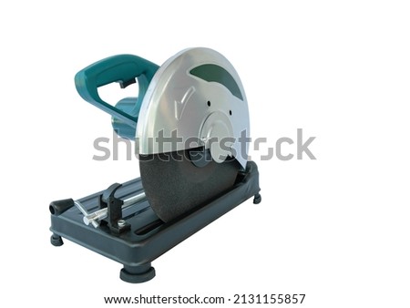 High speed cut off machine isolated on white background