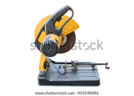 high speed cut off machine isolated on white background