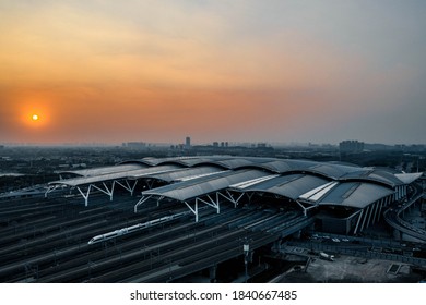 High Speed Railway Station At Guangzhou,china