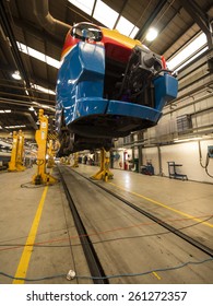 High Speed Train Being Serviced At Etches Park Depot,Derby,UK. Taken 13/09/2014