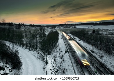 High Speed Train In Norway