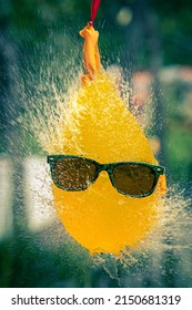 High Speed Water Balloon Popping With Sunglasses 