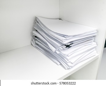 High stack / pile of white paper document, concept of busy paperwork