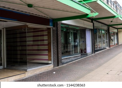 A High Street In Decline, Longton, Stoke On Trent, Staffordshire, Derelict, Abandoned Shops, Stores Leave The High Street Unrecognisable, The Potteries