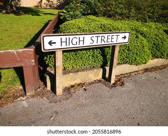 High Street Sign Starbeck Harrogate England UK