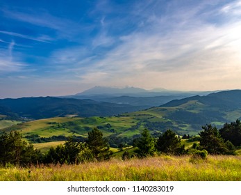 High Tatras Mountains Range in summer. View from Pieniny Mountains. - Shutterstock ID 1140283019