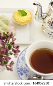 High Tea Set With Dessert,close Up