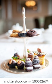 High Tea Sweet Desserts On Tray