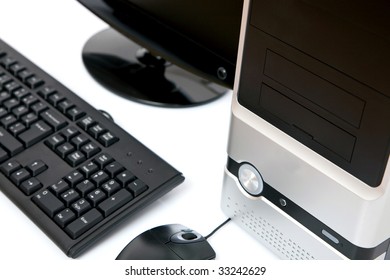 High tech computer close up macro image