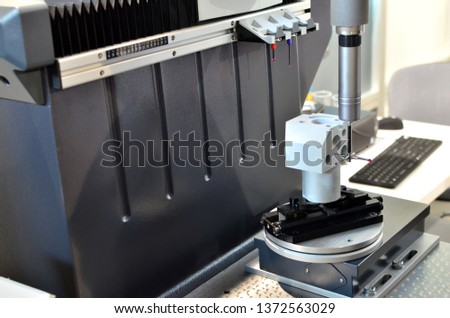 High technology and accuracy of vision measuring system for quality control in industrial work.  High precision dimension checking machine with automatic programing