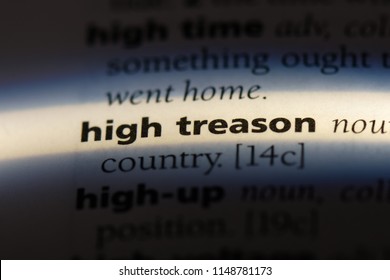 high treason word in a dictionary. high treason concept.