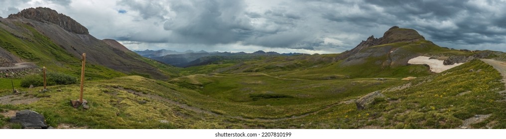 High Tundra Mountains In Rain Storm