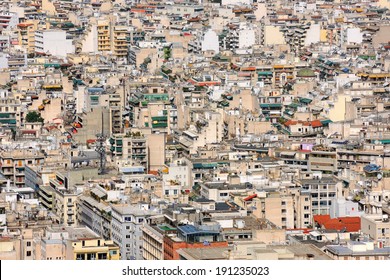 High Urban Density In Athens, Greece