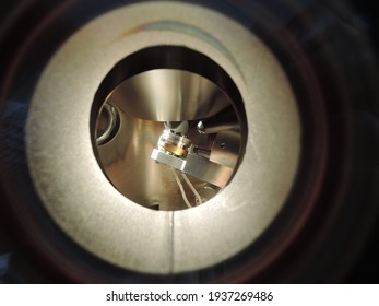 High Vacuum Analytical Chamber With Sample Inside