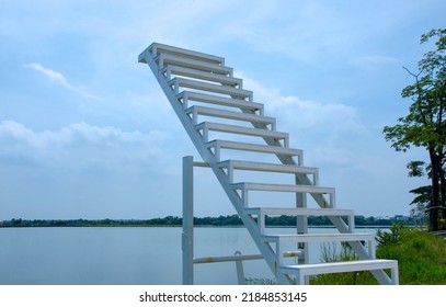 High View Point Near The Lake With Sky Background