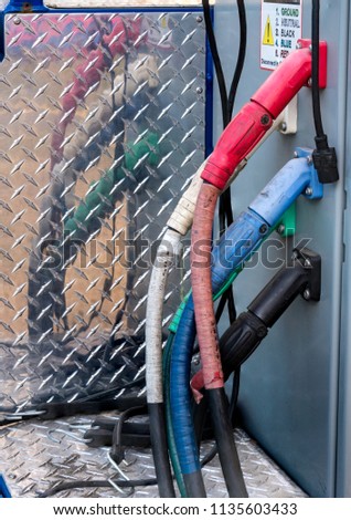 high voltage electrical plugs wires reflection stock photo (edit now