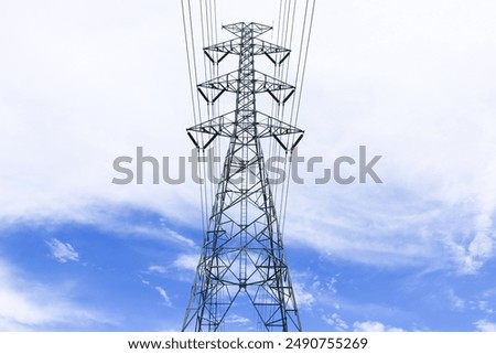 high voltage pole  Electrical transmitters, clean energy, are the basic structure of sustainable national development, saving the world.