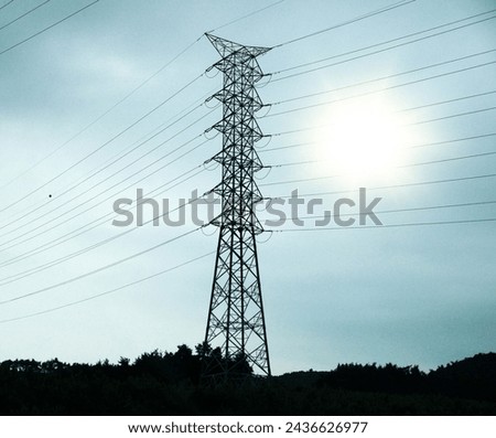 High voltage pole or high voltage power tower