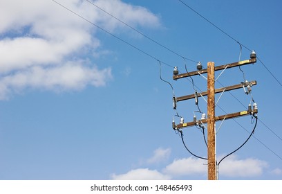 High Voltage Power Line In A Rural Community