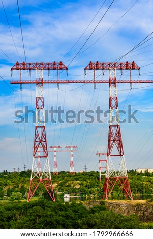 Similar – Silhouettes of the masts of a sailing ship