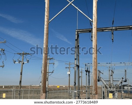 High Voltage Power Lines and Cables Showing Electrical Infrastructure Concept