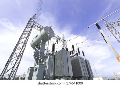 High Voltage Power Transformer Substation