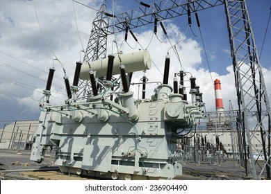 High Voltage Power Transformer Substation