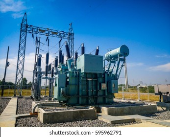 High Voltage Power Transformer Substation In Solar Power Station