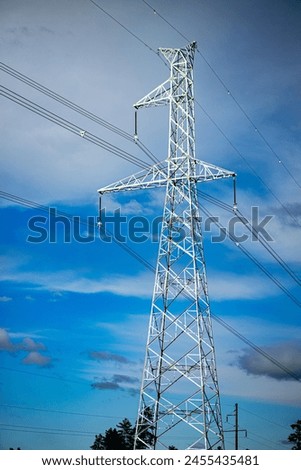 High voltage tower sky background. High voltage tower sky background.
