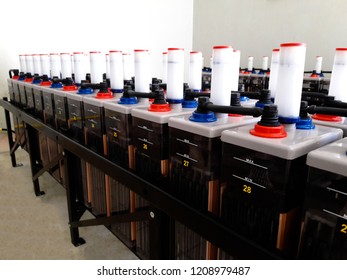 High Voltage Volt Battery Room, Room Used To Backup Or Uninterruptible Power Electricity And Energy Storage, Power Plant, Substation,