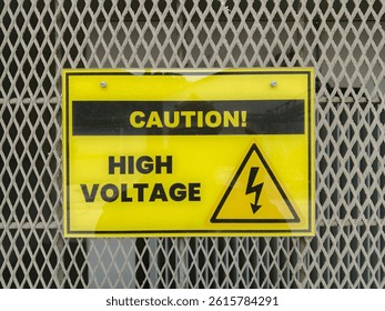 high voltage warning board for workers