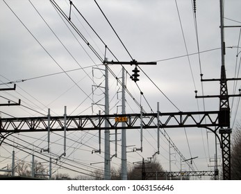 High Voltage Wires For Metro North Railroad Trains