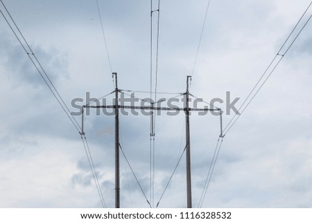 Similar – Image, Stock Photo on the air Energy industry