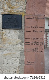 High Water Mark In Karlstadt, Germany