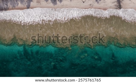 Similar – Image, Stock Photo foamy shallow wave on a black sand beach on Lanzarote