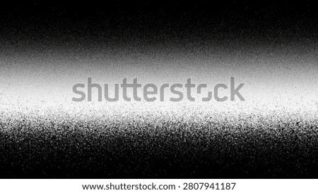 A high-contrast abstract background featuring a horizontal gradient of black to white with a grainy, stippled texture effect.