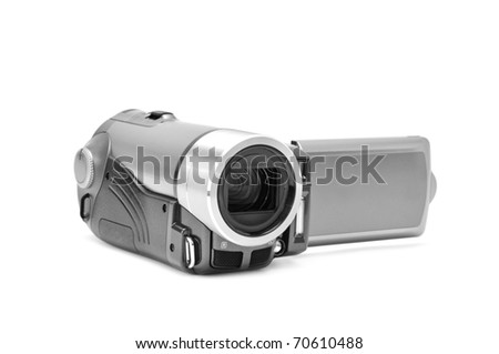 high-definition camera isolated on a white background
