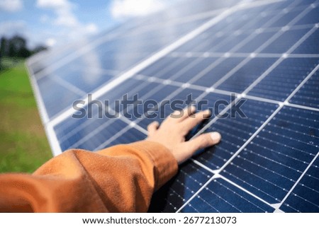 High-efficiency solar panel surface with durable glass layer ensures reliable outdoor photovoltaic energy generation and long-lasting performance.